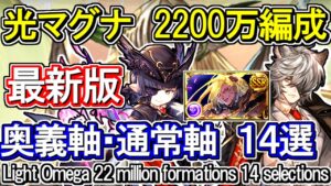 【光マグナ】最新版 奥義軸＆通常軸 2200万編成 古戦場【グラブル】 / [GBF]Light Omega 22 million Party 14 selections