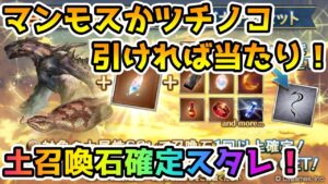 【グラブル】当たりはマンモスツチノコのみ！土性召喚石確定スタレチャレンジ！