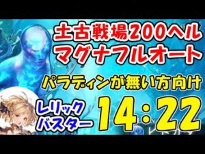 【グラブル】土古戦場 200ヘル レリバ マグナフルオート / パラディンが無い方向け（ユグマグ）（ヒトガタ 200HELL）（グランブルーファンタジー）