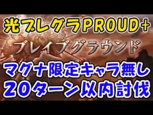 【光ブレグラ】PROUD+ 20ターン以内討伐 マグナ 限定キャラ無し（ブレイブグラウンド）（シュバマグ）（グラブル）（グランブルーファンタジー）