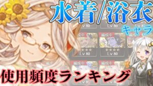 【ランキング】勝手に水着/浴衣キャラ編成内使用頻度ランキング【グラブル】【紲星あかりVOICEROID実況】