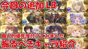今回の新LBサポアビ振った方が良いキャラクターを個人的優先度別に紹介【グラブル】2022年10月アプデ