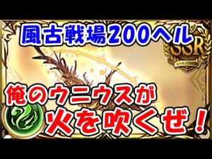 【風古戦場】200ヘル フルオート 俺のウニウスが火を吹くぜ！（古戦場）（ゼピュロス）（パナケイア）（グラブル）「グランブルーファンタジー」