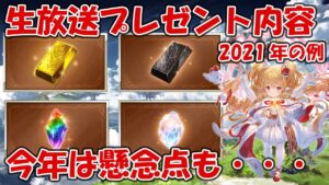 【グラブル】年末生放送2021の配布プレゼントまとめ！今年は例年と違うので懸念点もあるが・・・