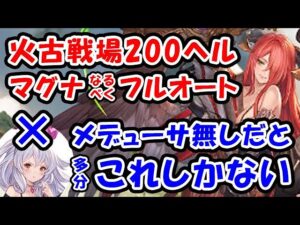 【火古戦場】水着メデューサ無し 200ヘル マグナ なるべくフルオート（200HELL）（火有利古戦場）（コロマグ）（グラブル）「グランブルーファンタジー」