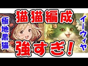 【グラブル】極地の黒猫道士 × リミイーウィヤ 猫猫編成強すぎ！（フルオート）（極地の証）（マグナ）（ティアマグ）「グランブルーファンタジー」