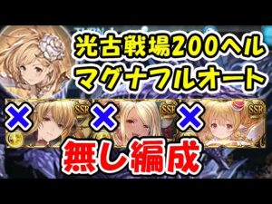【光古戦場】200ヘル マグナ フルオート ヴィーラなし、クビラなし、マキラなし（光有利古戦場）（200HELL）（極致の証 グローリー）（グラブル）「グランブルーファンタジー」