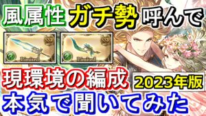 【ガチ勢対談】風神石最新環境！　風属性ガチ勢に現環境のゼピュロス編成について本気で聞いてみた【グラブル】