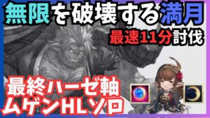 最終ハーゼ奥義ループ軸 ムゲンHLソロ リロード無し【グラブル】