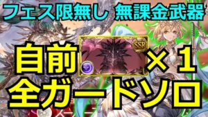【簡易解説付】風スパバハソロ リミ・限定無し 無課金武器のみ バハムート１枚のみ 全ガード【#グラブル/#グランブルーファンタジー】