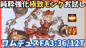 極致モンク試用 ワムデュスフルオート 3:36/12T【グラブル】