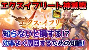 【グラブル】効率よく周回するために必要な知識！これ知らないとめちゃくちゃ効率下がってます！　エクスイフリート神滅戦解説　【GBF】