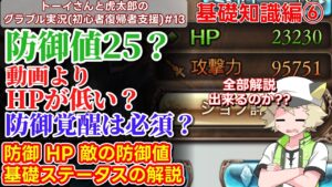 【グラブル】防御HPの仕様から防御値や基礎ステータスまで丸ごと全部解説！！基礎知識編⑥トーイさんと虎太郎のグラブル実況(初心者復帰者支援)#13 『グランブルーファンタジー』【ゲーム実況】