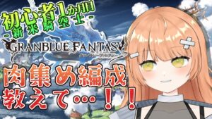 【グラブル/初心者/名人教えて！！】とりあえずイケメンで肉集め編成してみる！！教えて！！ #vtuber  #新人vtuber #granbluefantasy #グランブルーファンタジー