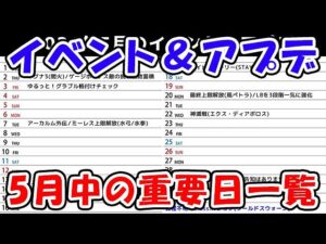 【グラブル】イベント＆アップデート 5月中の重要日一覧「グランブルーファンタジー」